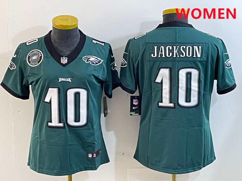 Women Philadelphia Eagles #10 Jackson Green Second generations 2025 Nike Vapor Limited NFL Jersey style 2->women nfl jersey->Women Jersey